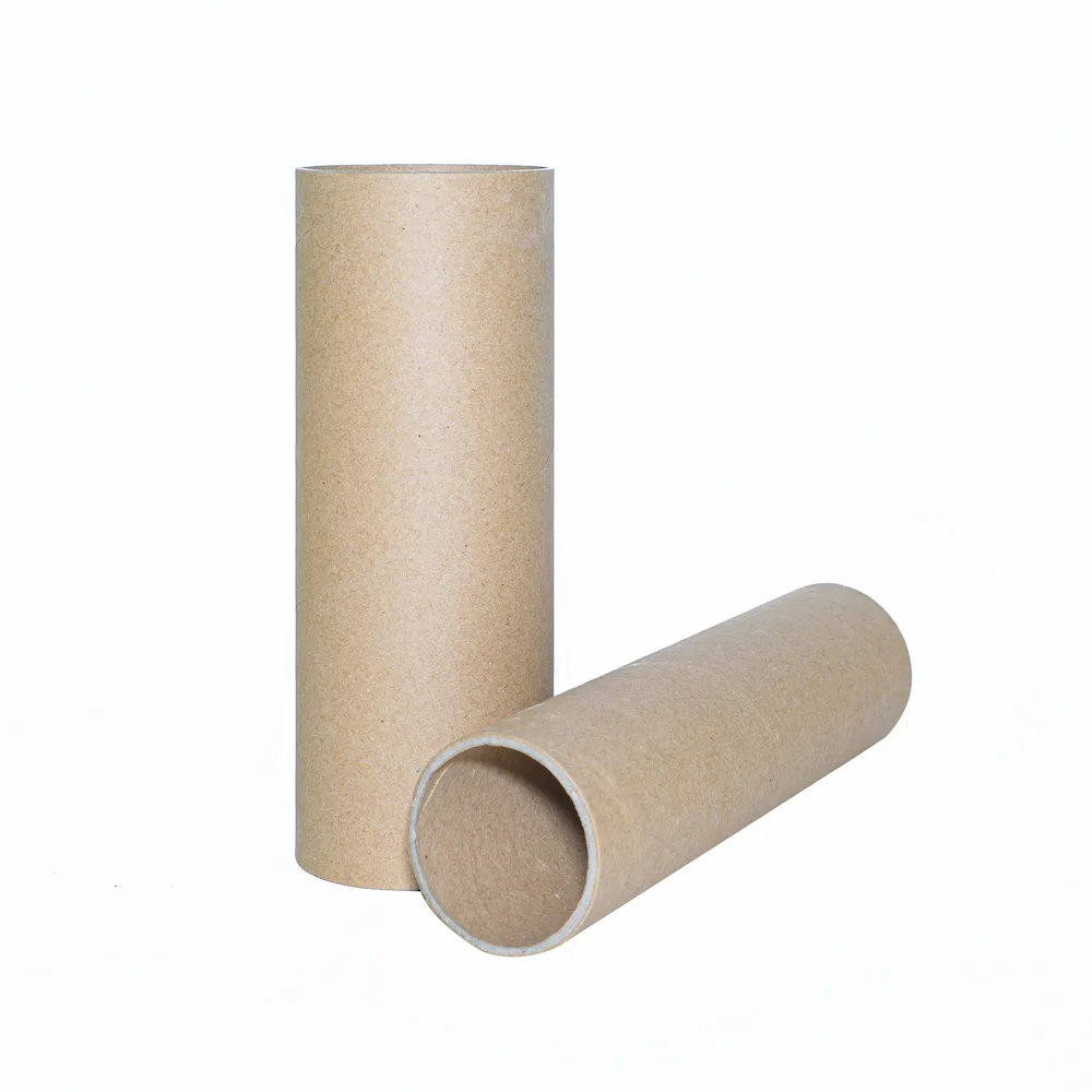 paper tube cores with white background